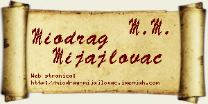 Miodrag Mijajlovac vizit kartica